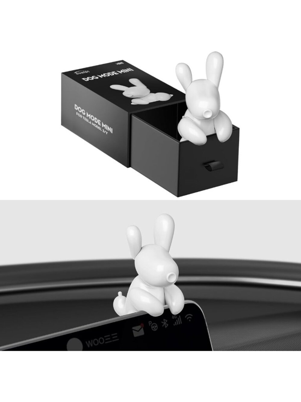 2026 Dog Mode Mini Screen Decor for Tesla Model Y - Cute Car Accessory